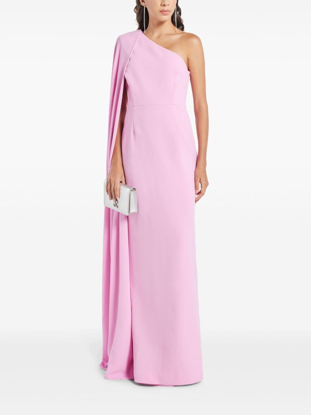 one-shoulder gown