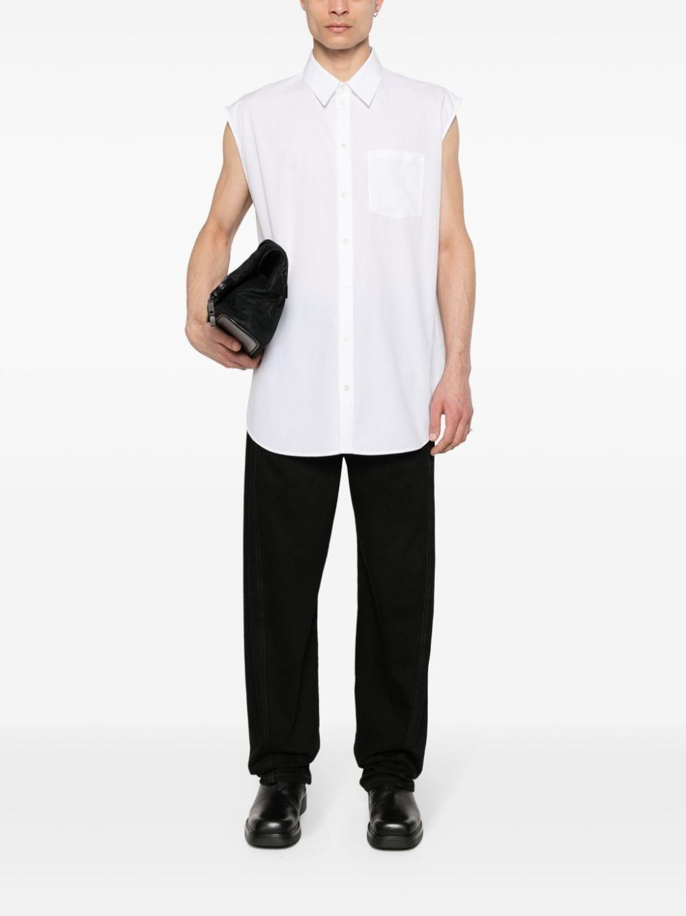 logo-embroidered poplin shirt