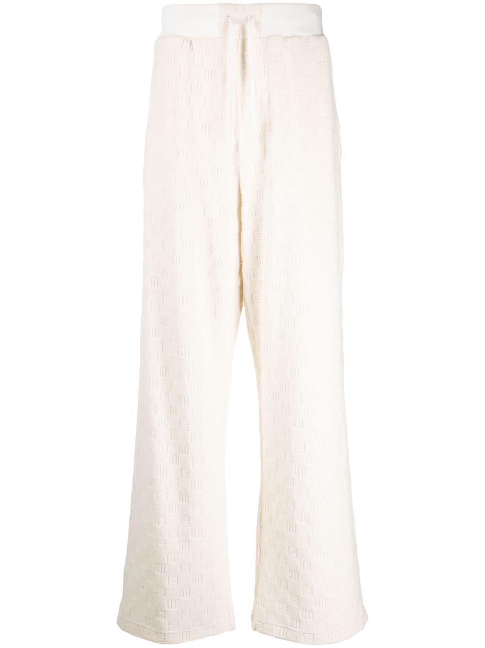 straight-leg jacquard track pants