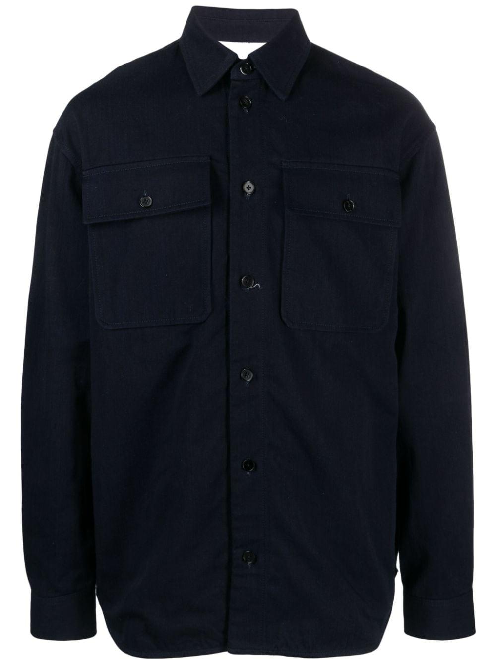 classic-collar cotton shirt 