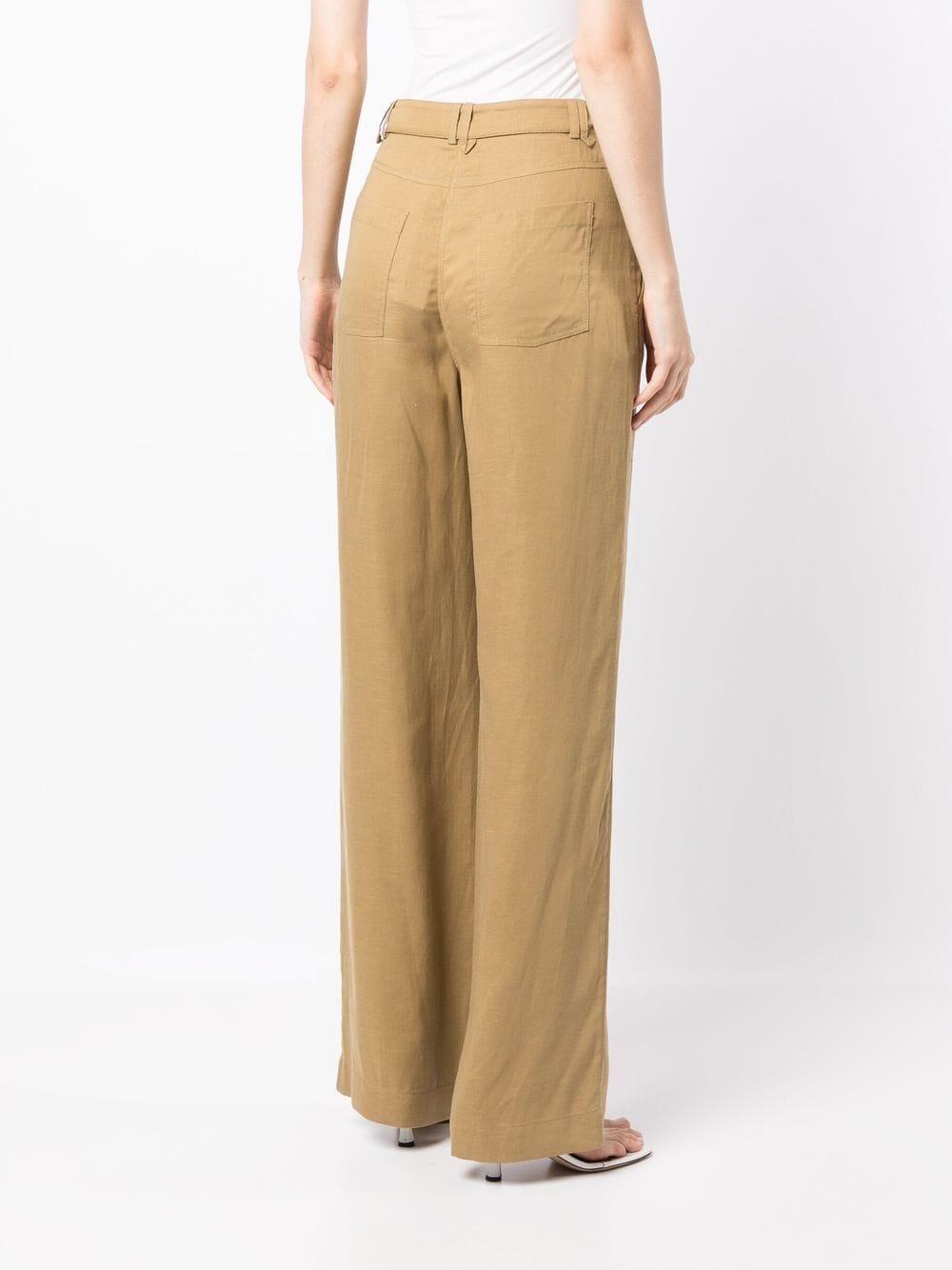 high-waisted straight-leg trousers