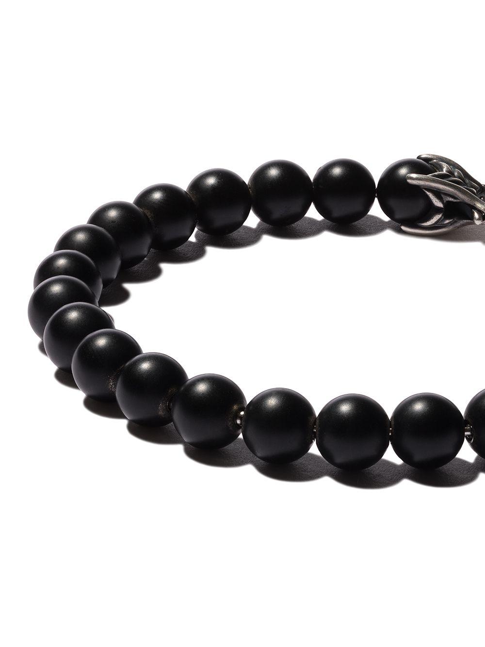 sterling silver Spiritual Beads onyx bracelet