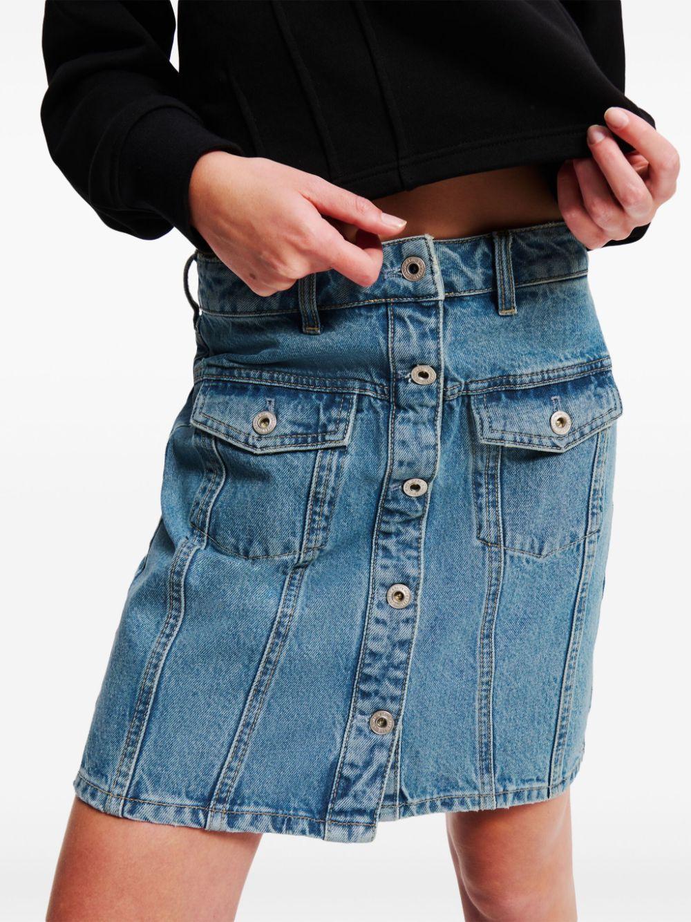 denim mini skirt