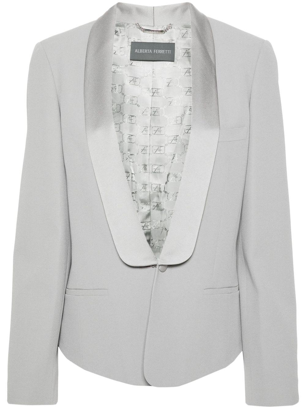 shawl-collar single-breasted blazer