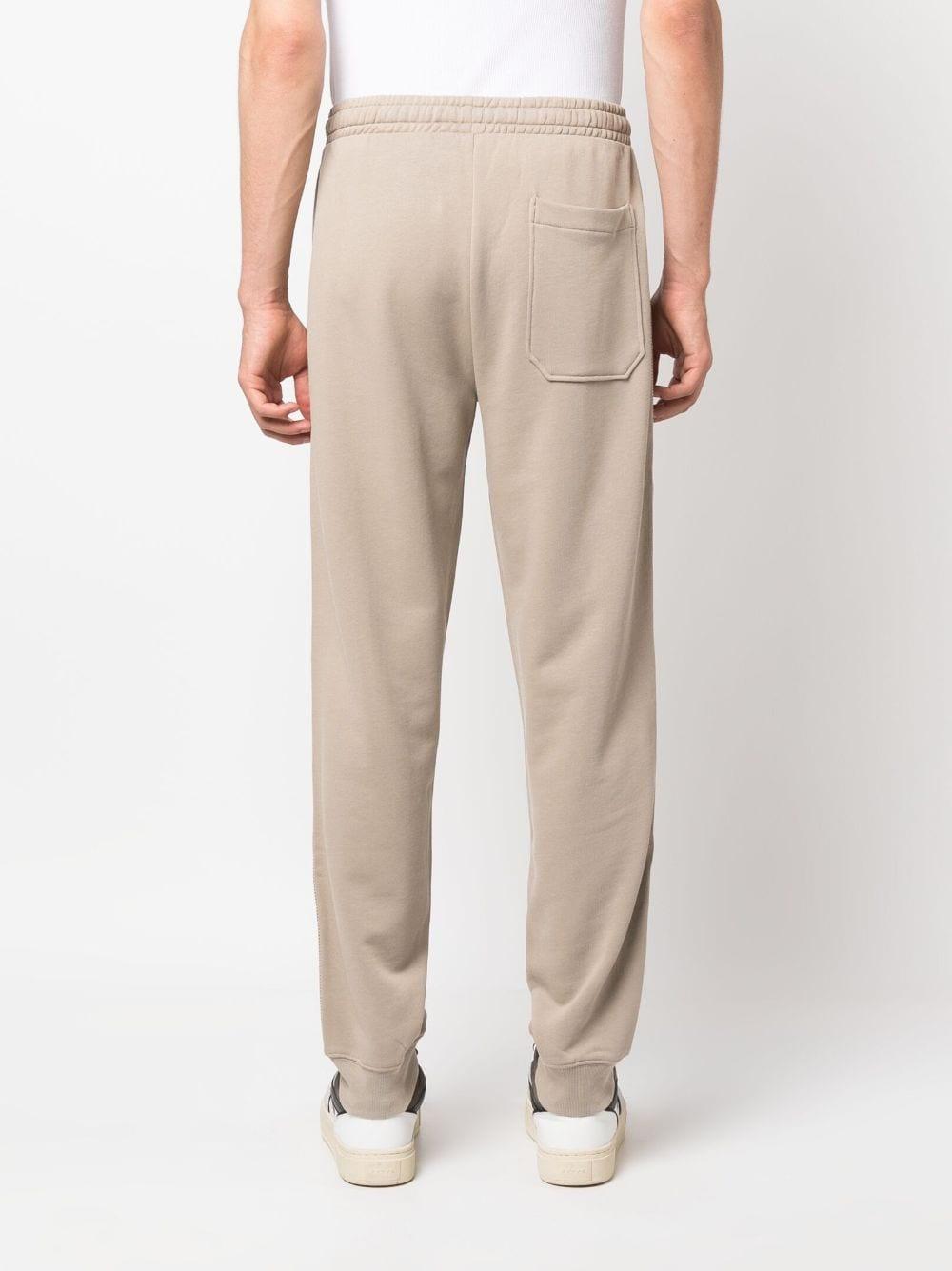 elasticated-waist cotton track pants