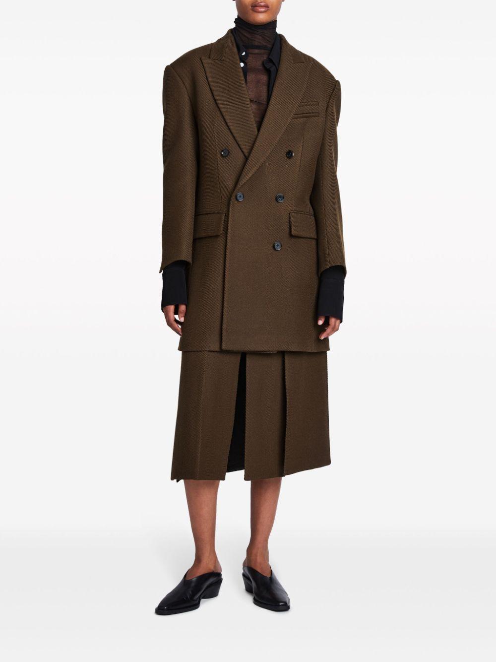 Henri double-breasted twill coat