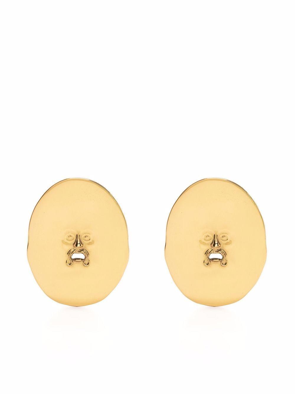 large face clip-on earrings