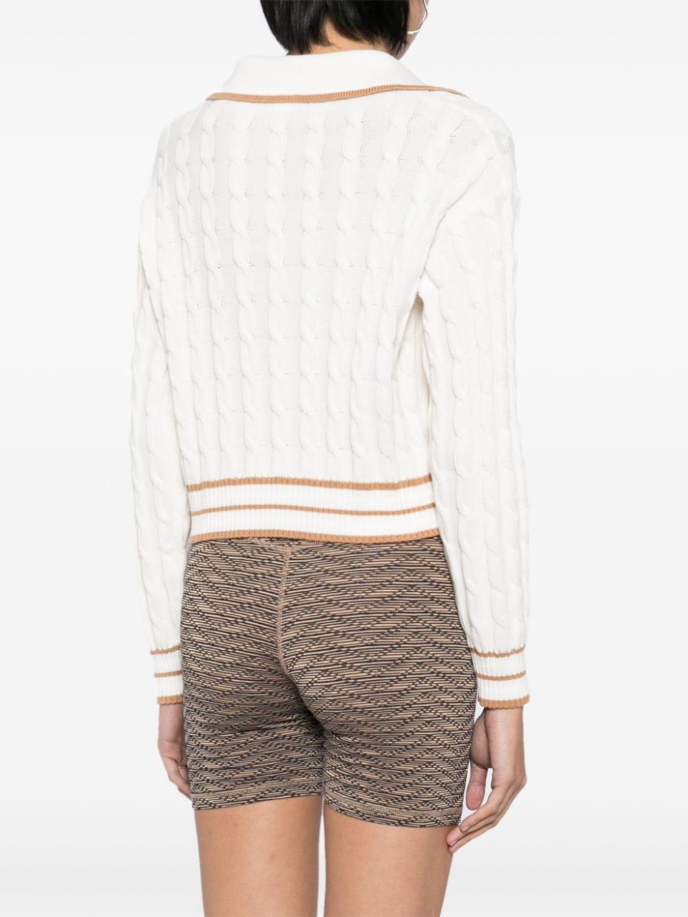 Athena cable-knit top