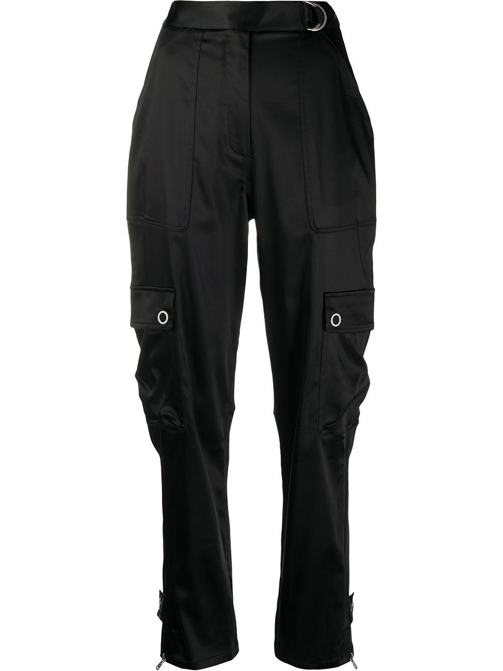 high-rise cargo-pocket trousers