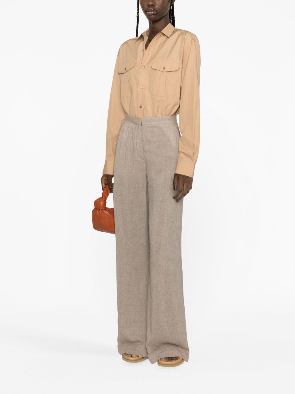 wide-leg tailored trousers