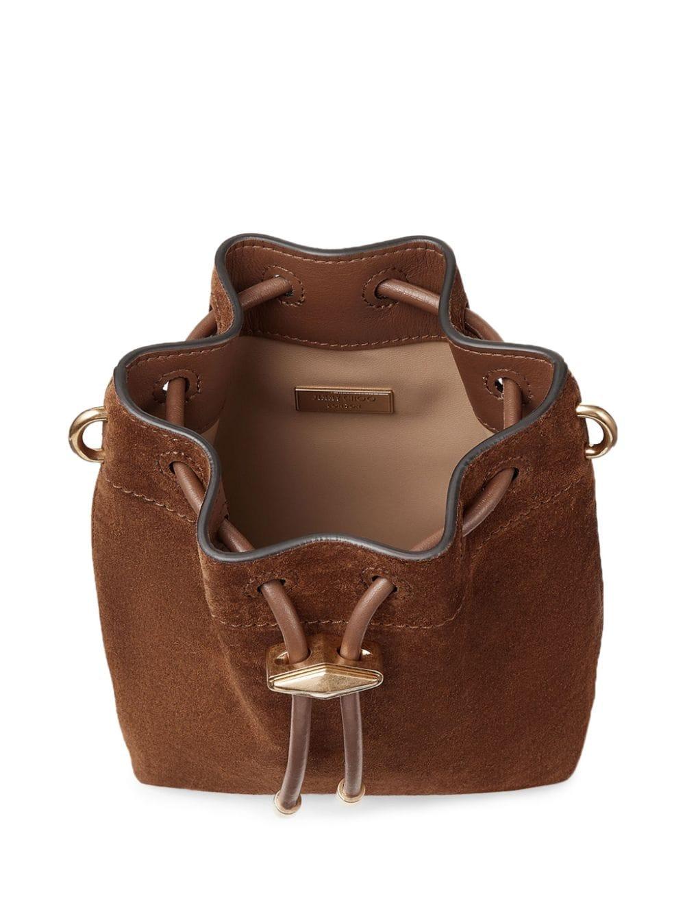 Cinch Mini suede top-handle bucket bag