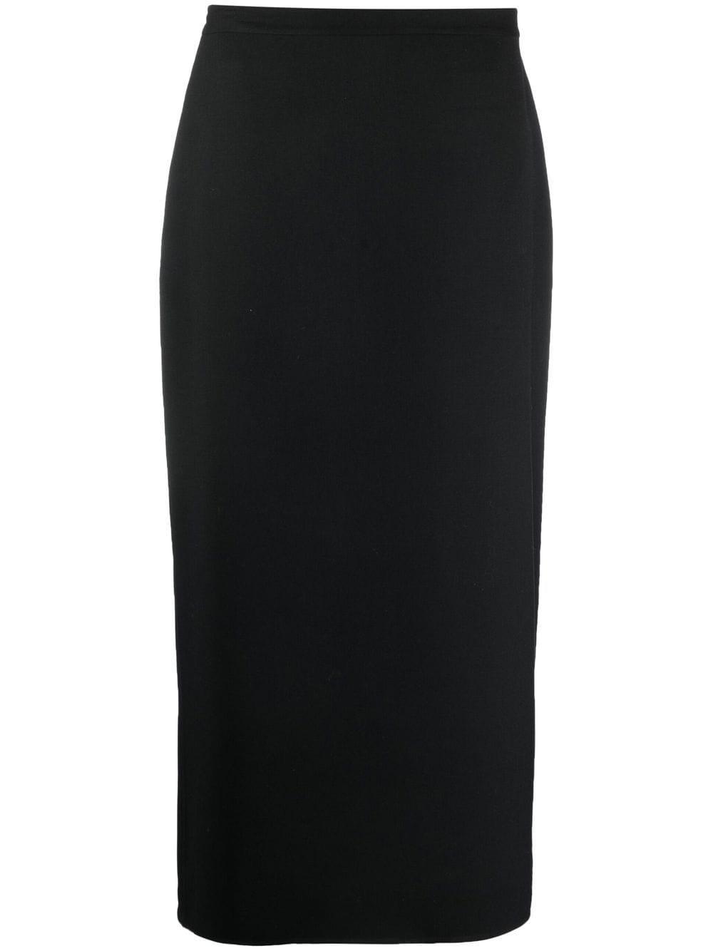 mid-length straight skirt