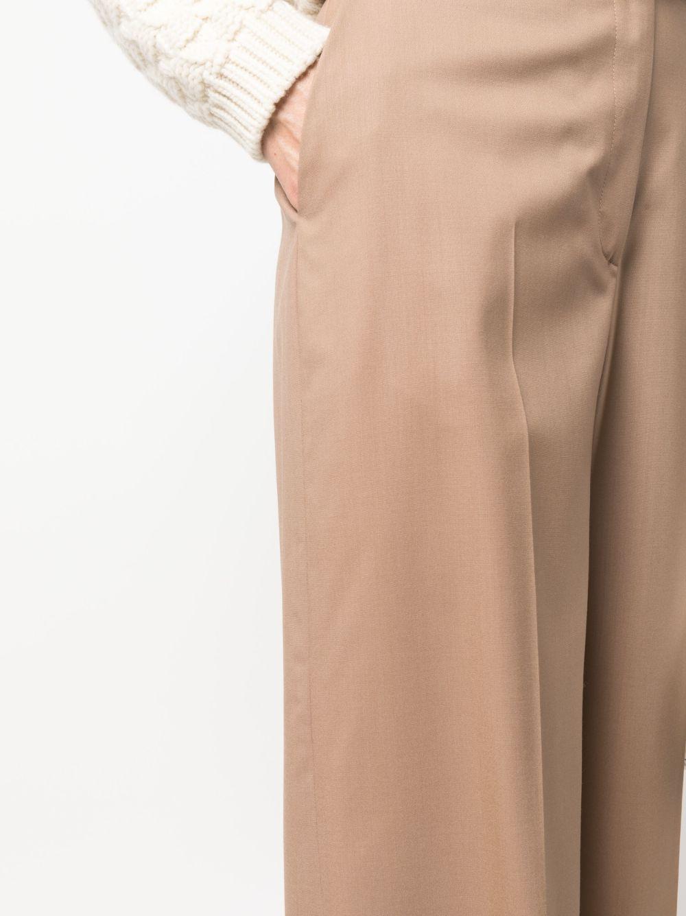 pressed-crease wide-leg trousers