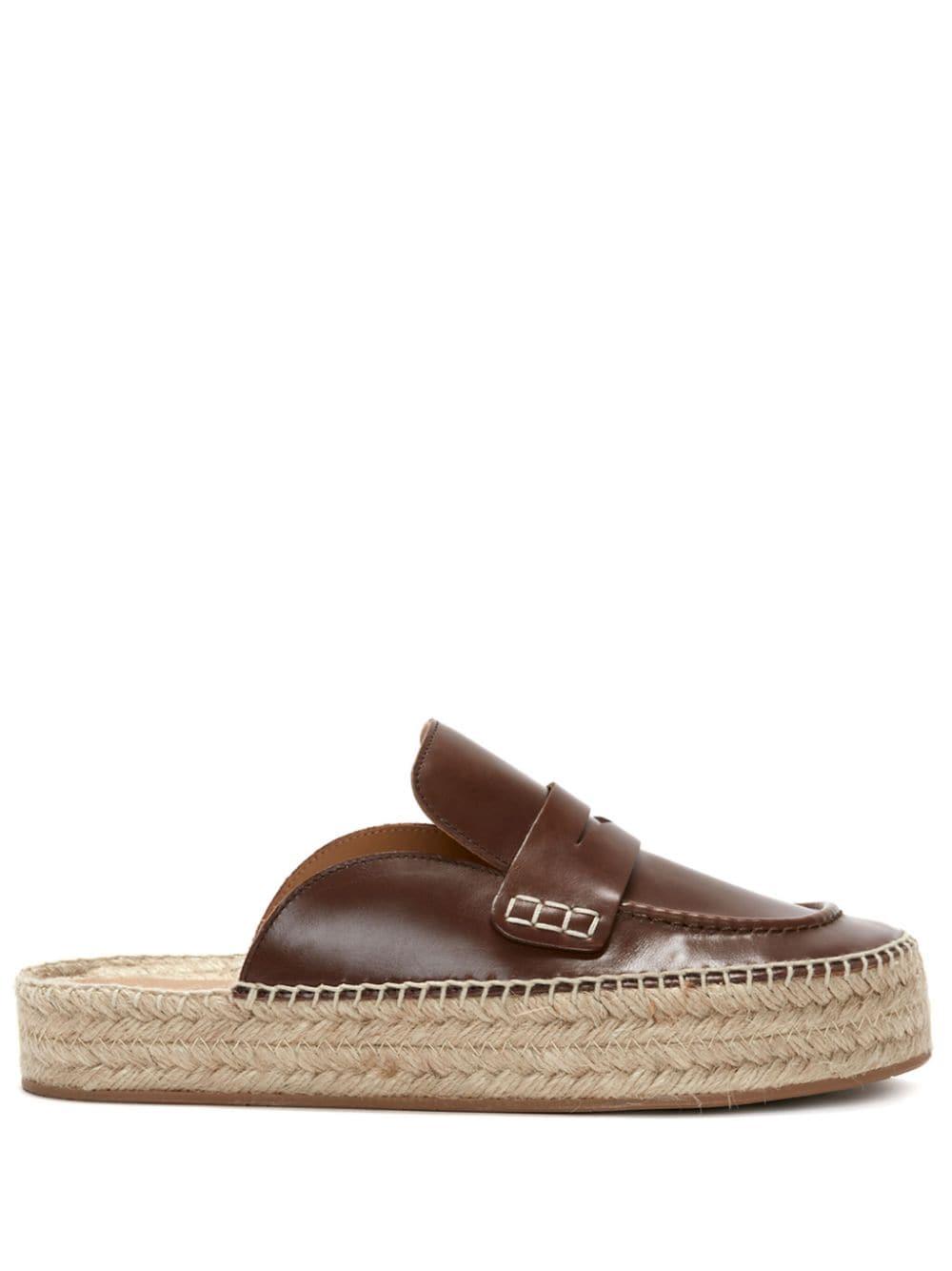 penny-slot leather loafer mules