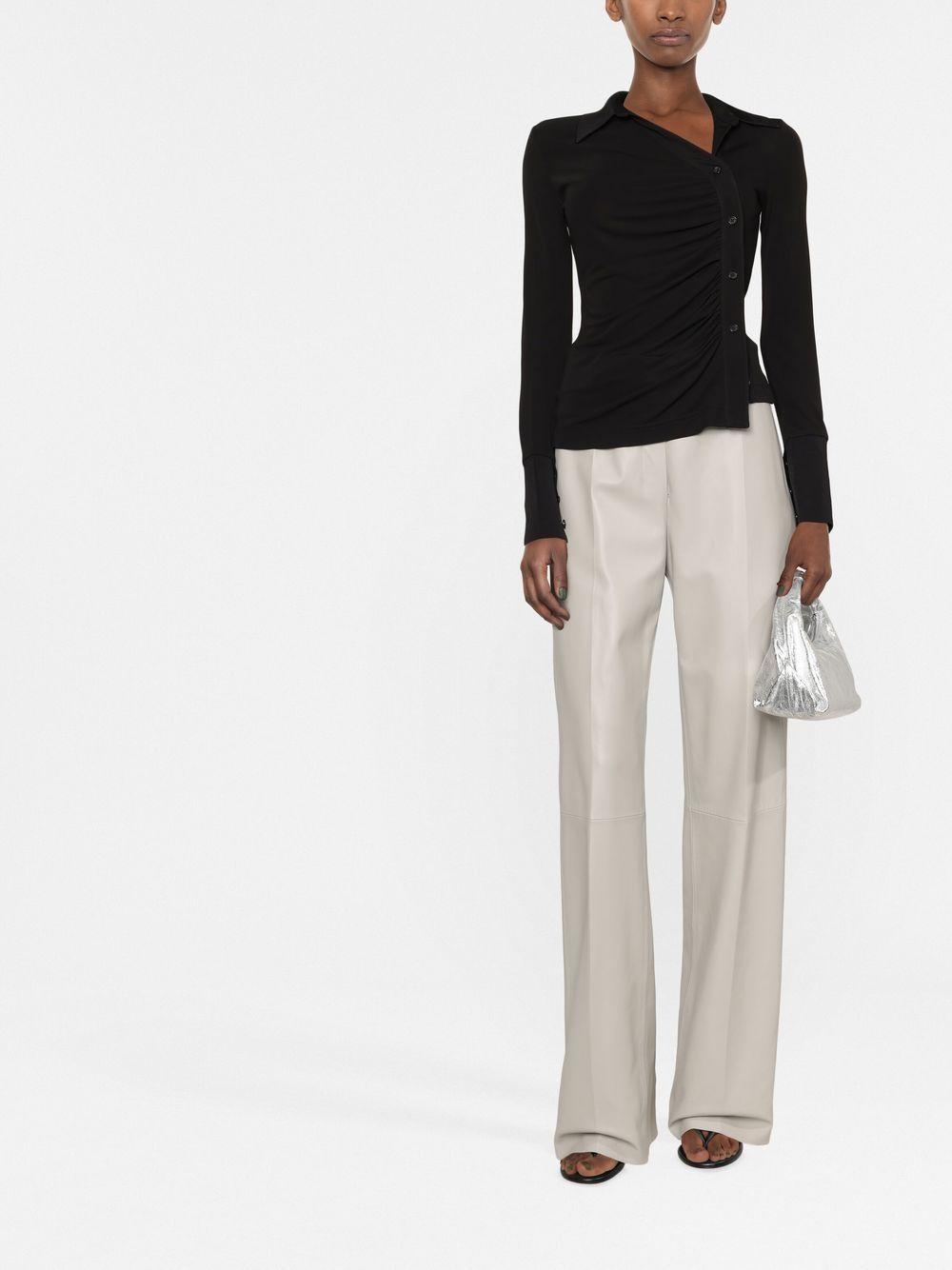 ruched asymmetric shirt