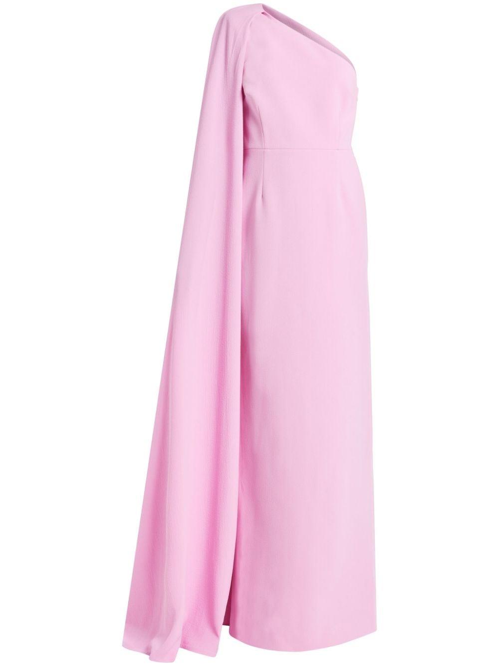 one-shoulder gown