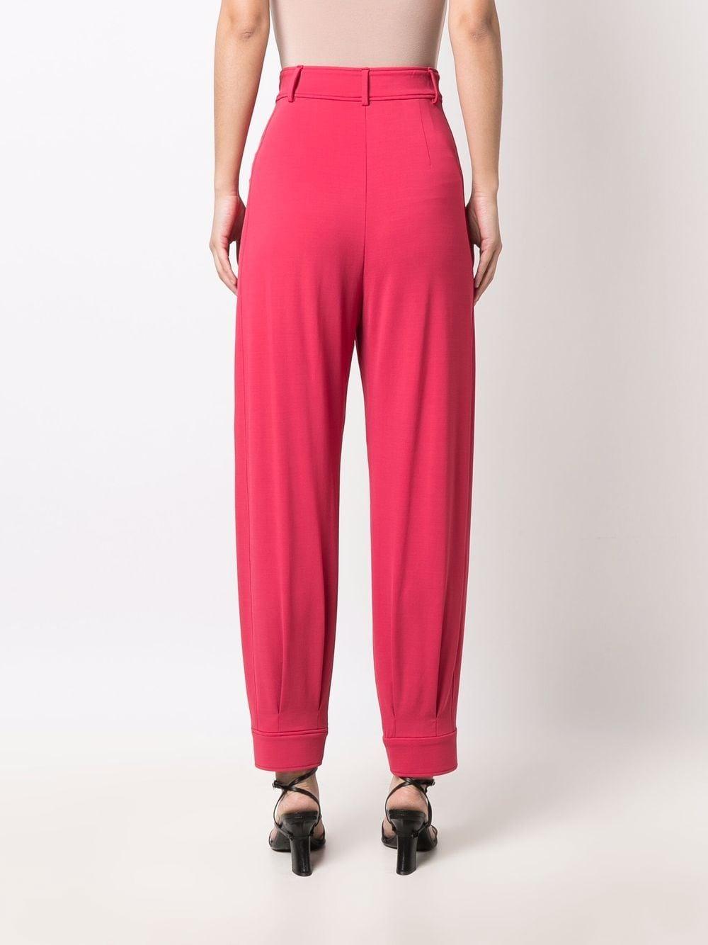 high-waisted trousers