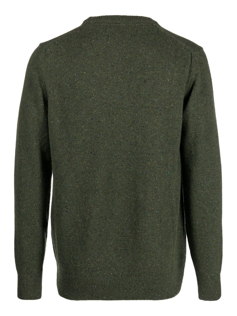 fine-knit ribbed-trim jumper 