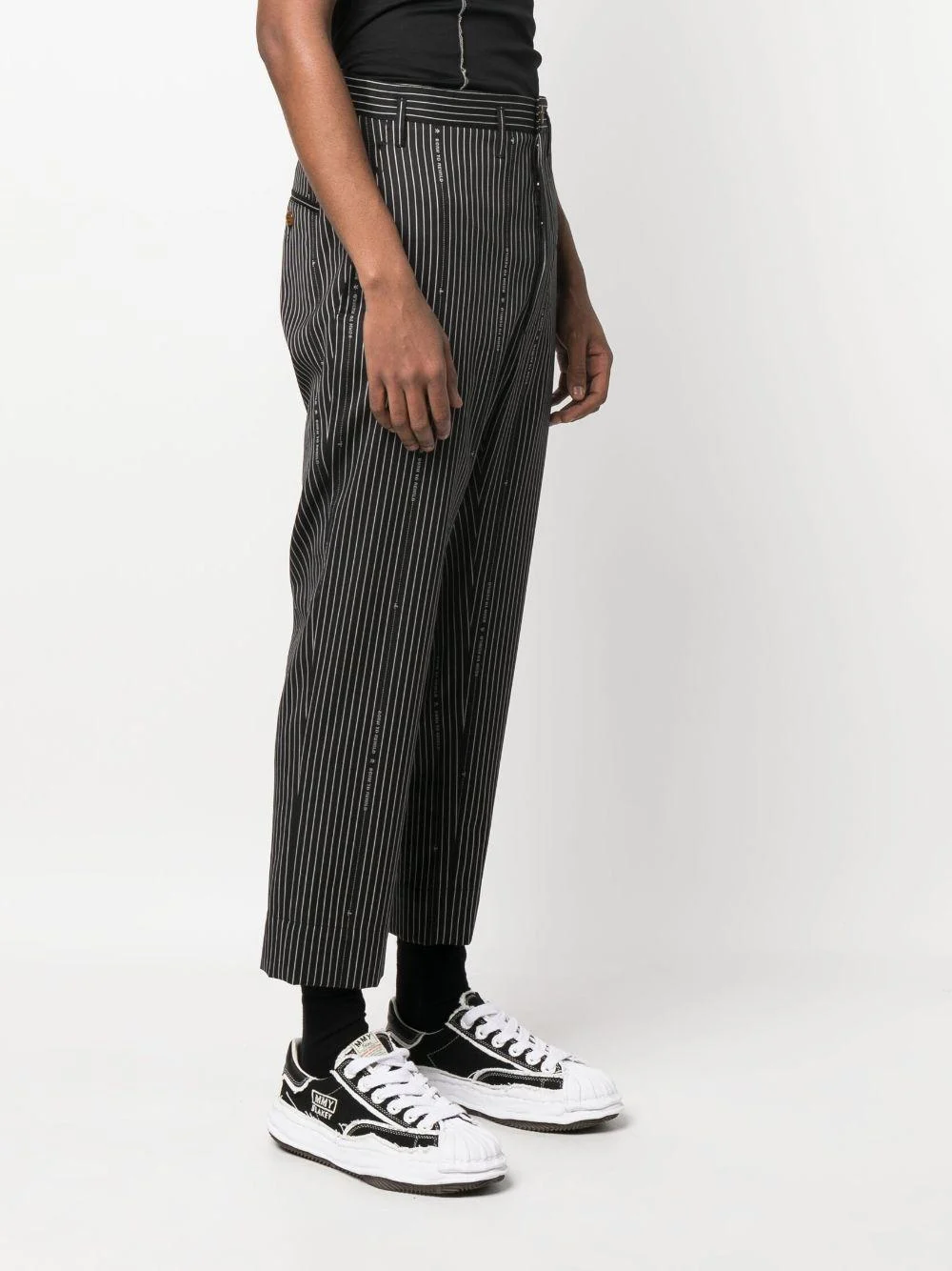 Cruise stripe-print cropped trousers