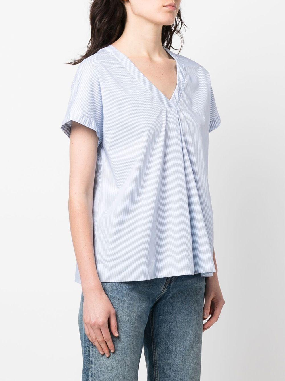 V-neck short-sleeved top