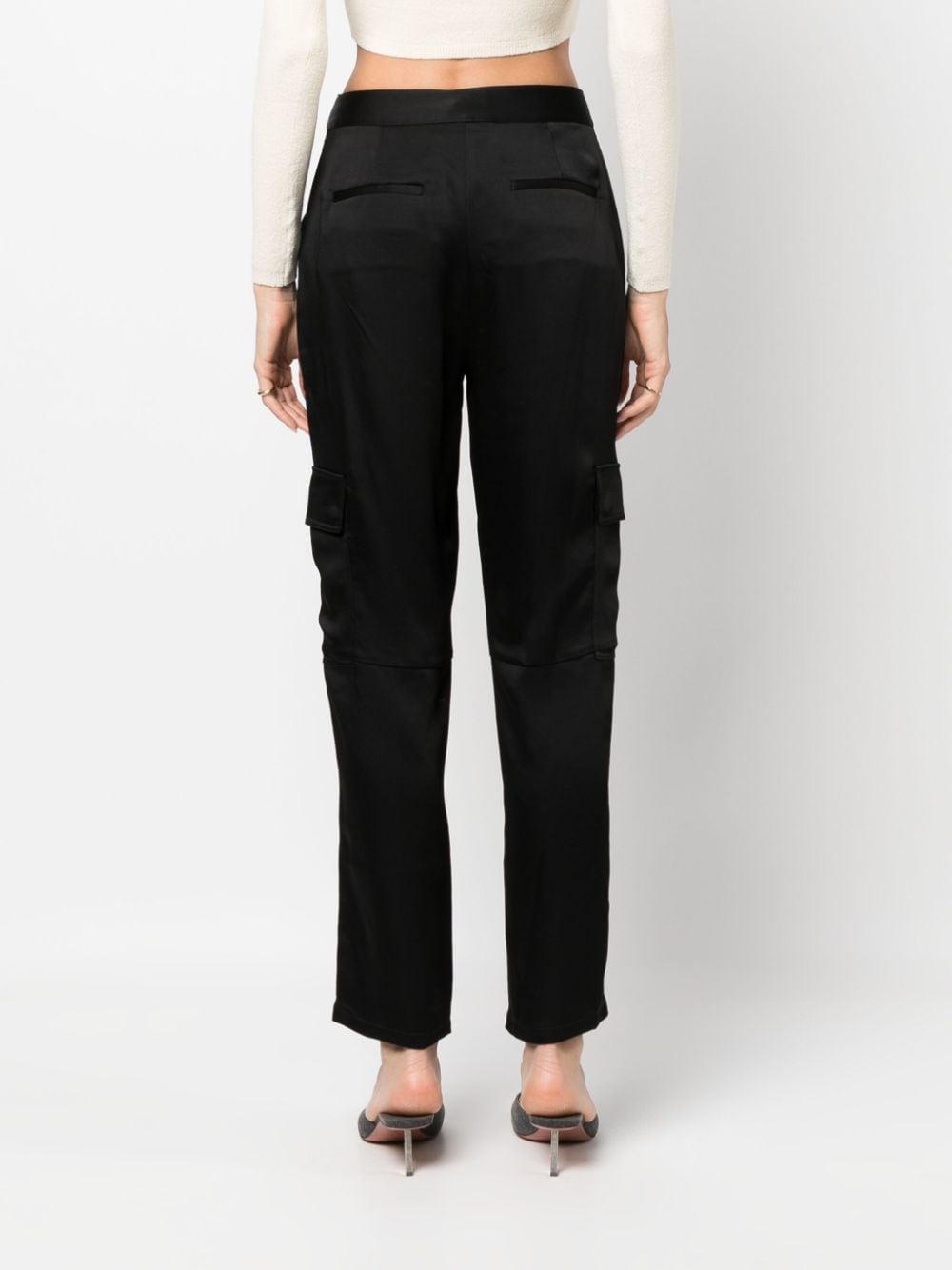 tapered-leg satin trousers 