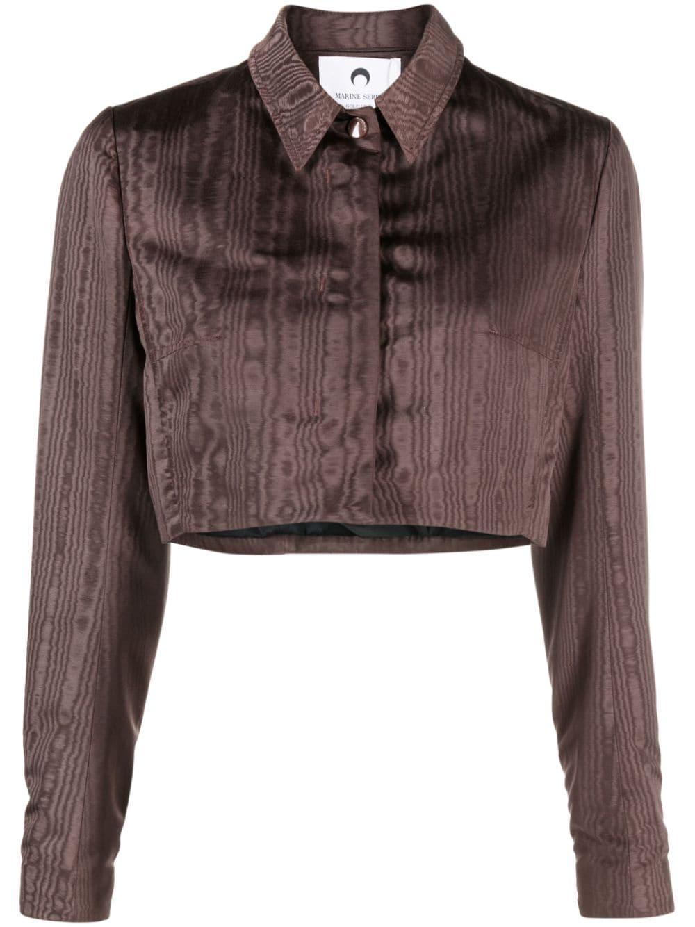 Regenerated moire tailored jacket