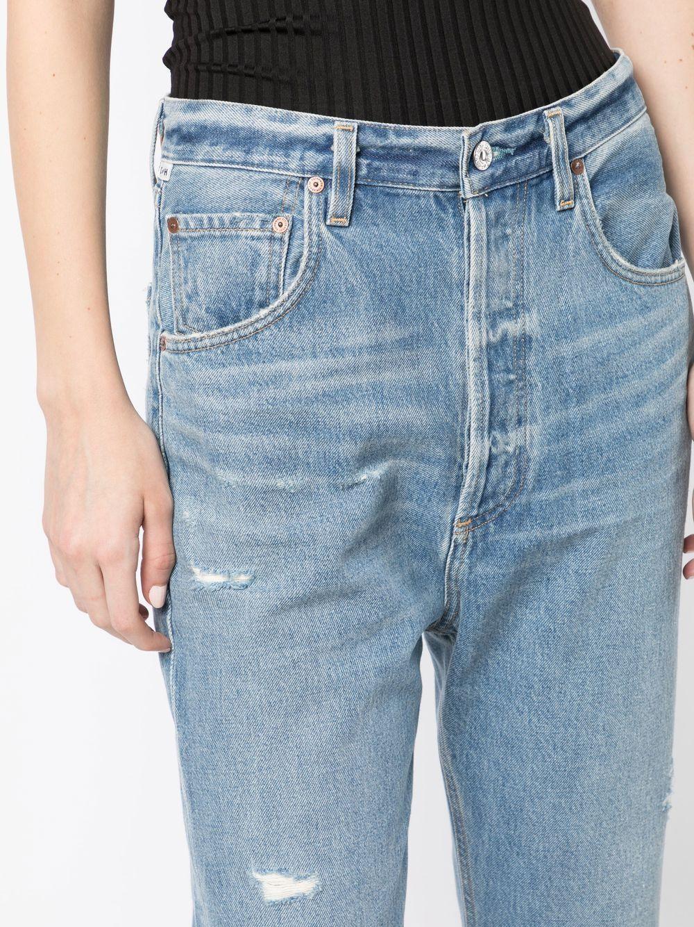 Pony Boy cropped distressed jeans