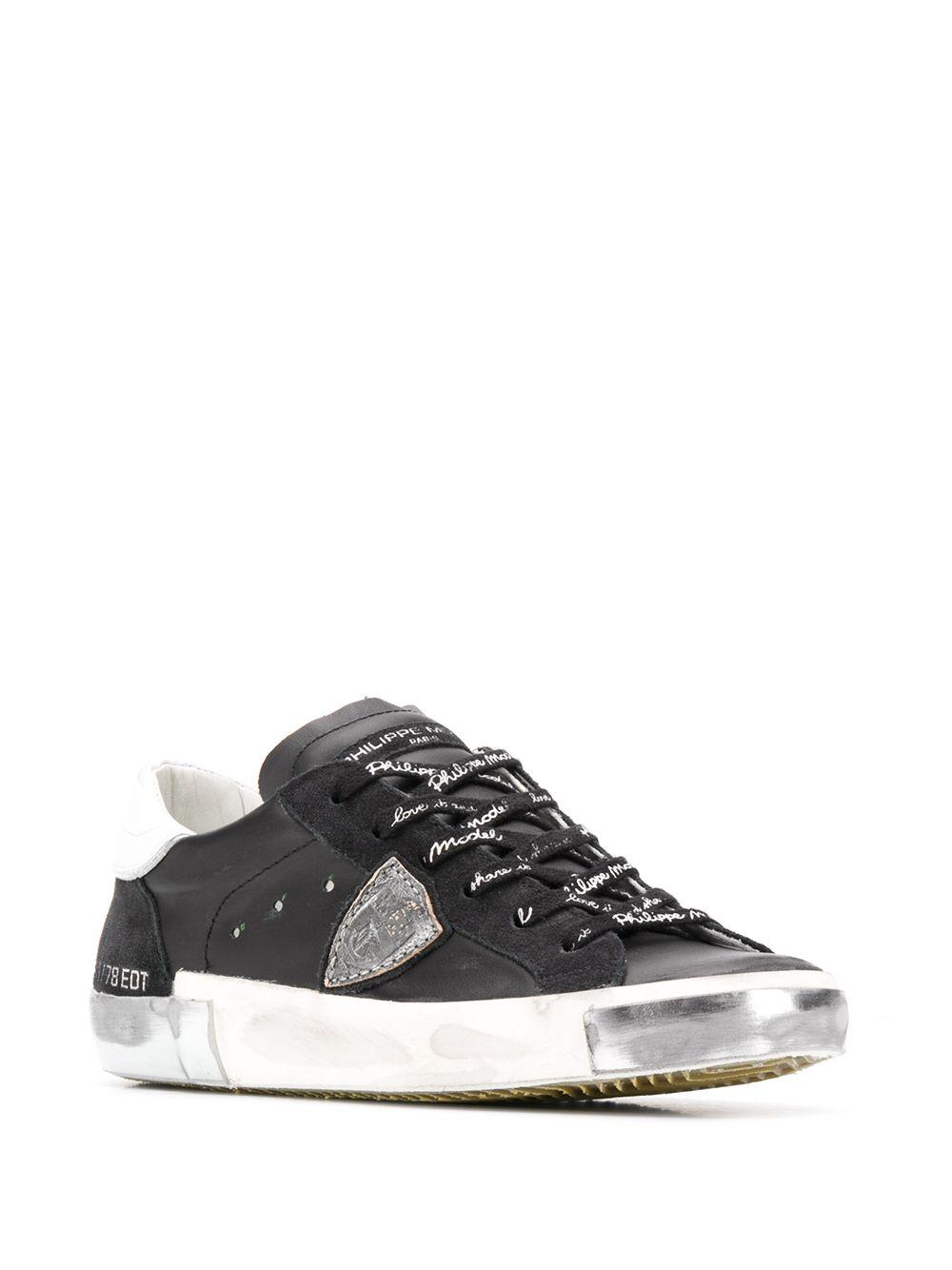 Prsx Low Sneakers In Black Leather