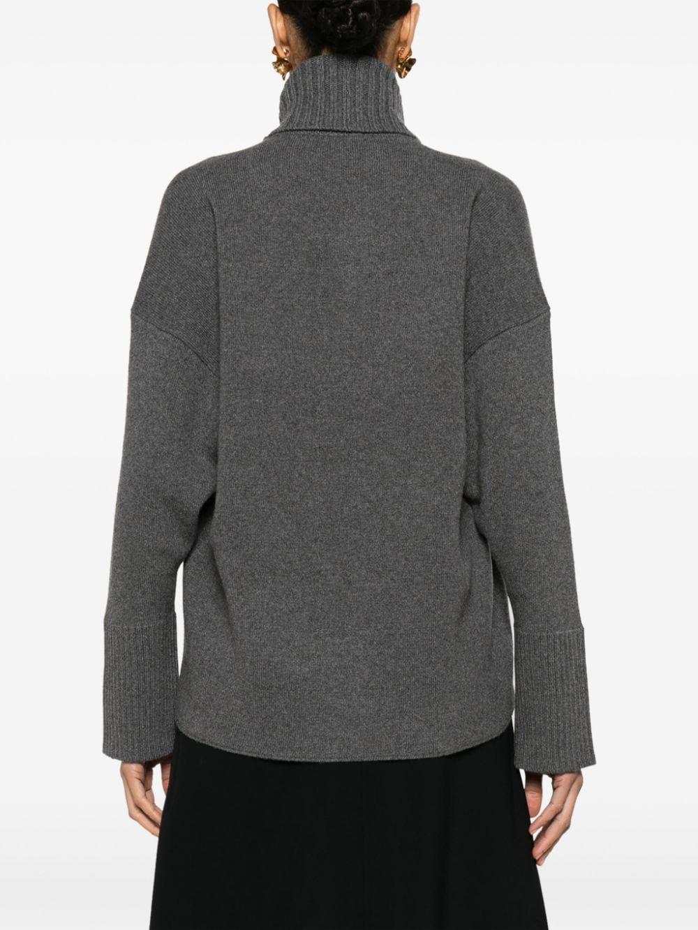 roll-neck cashmere-blend jumper