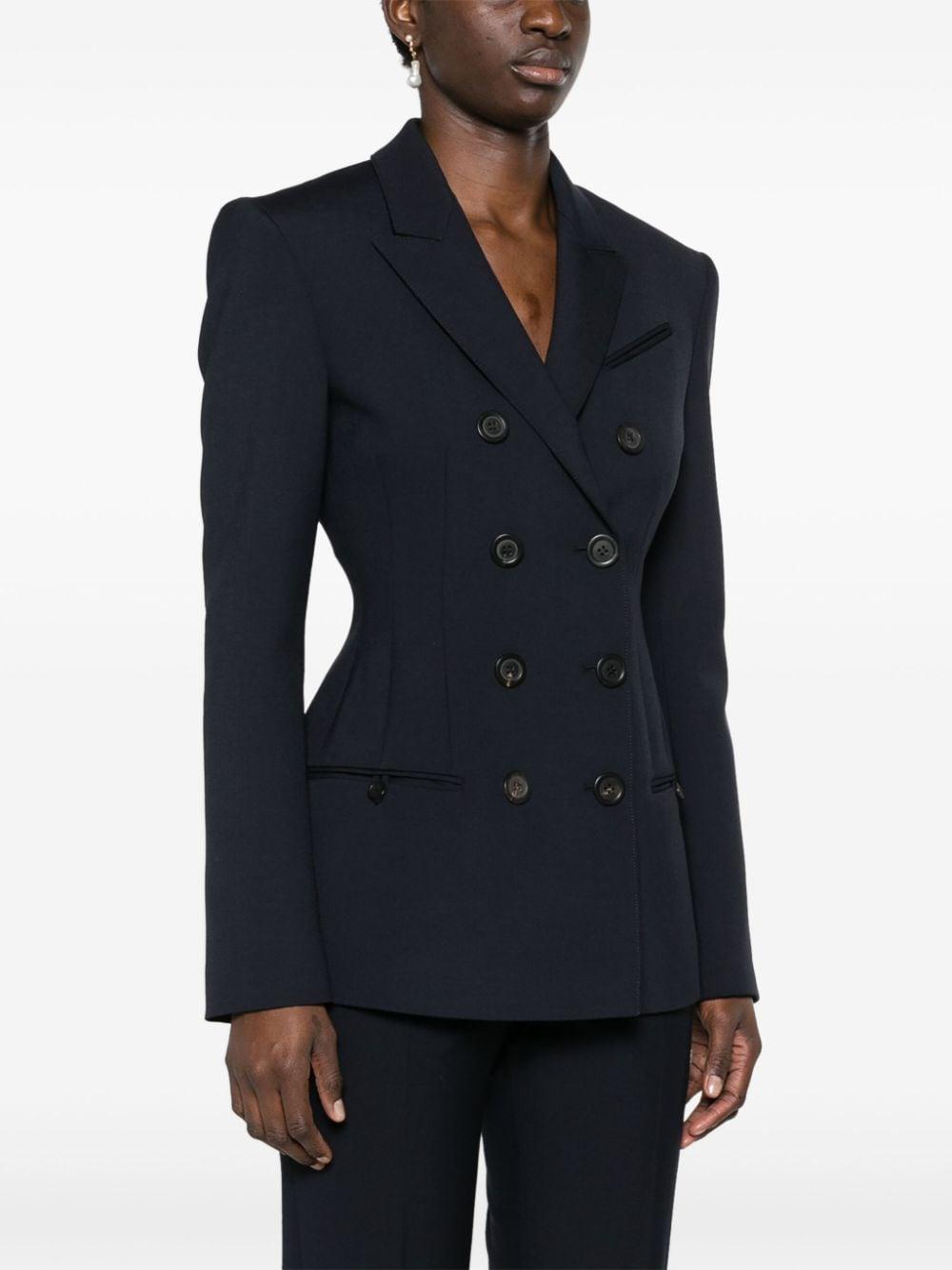 peak-lapels double-breasted blazer