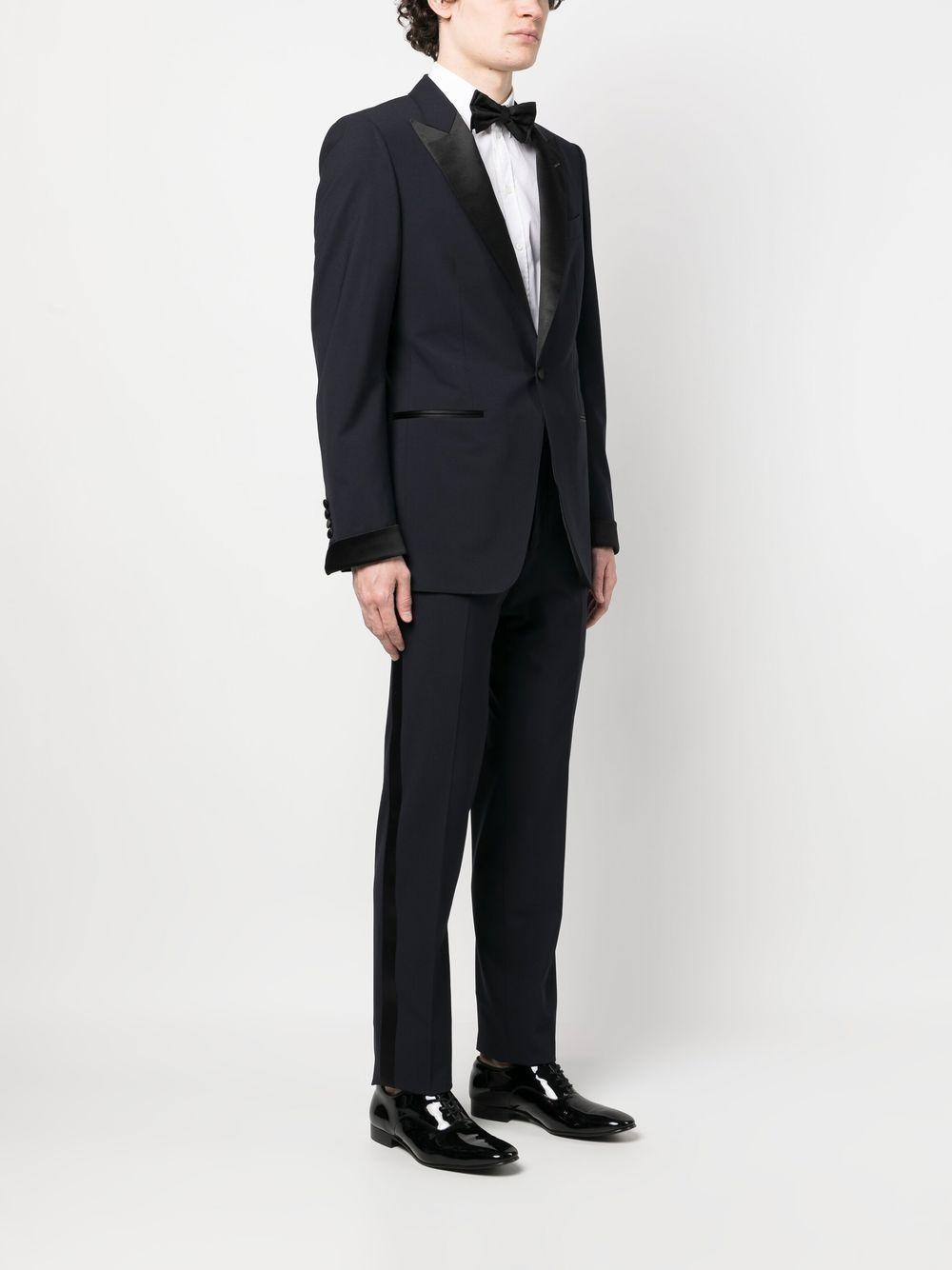 tailored single-breasted tuxedo suit