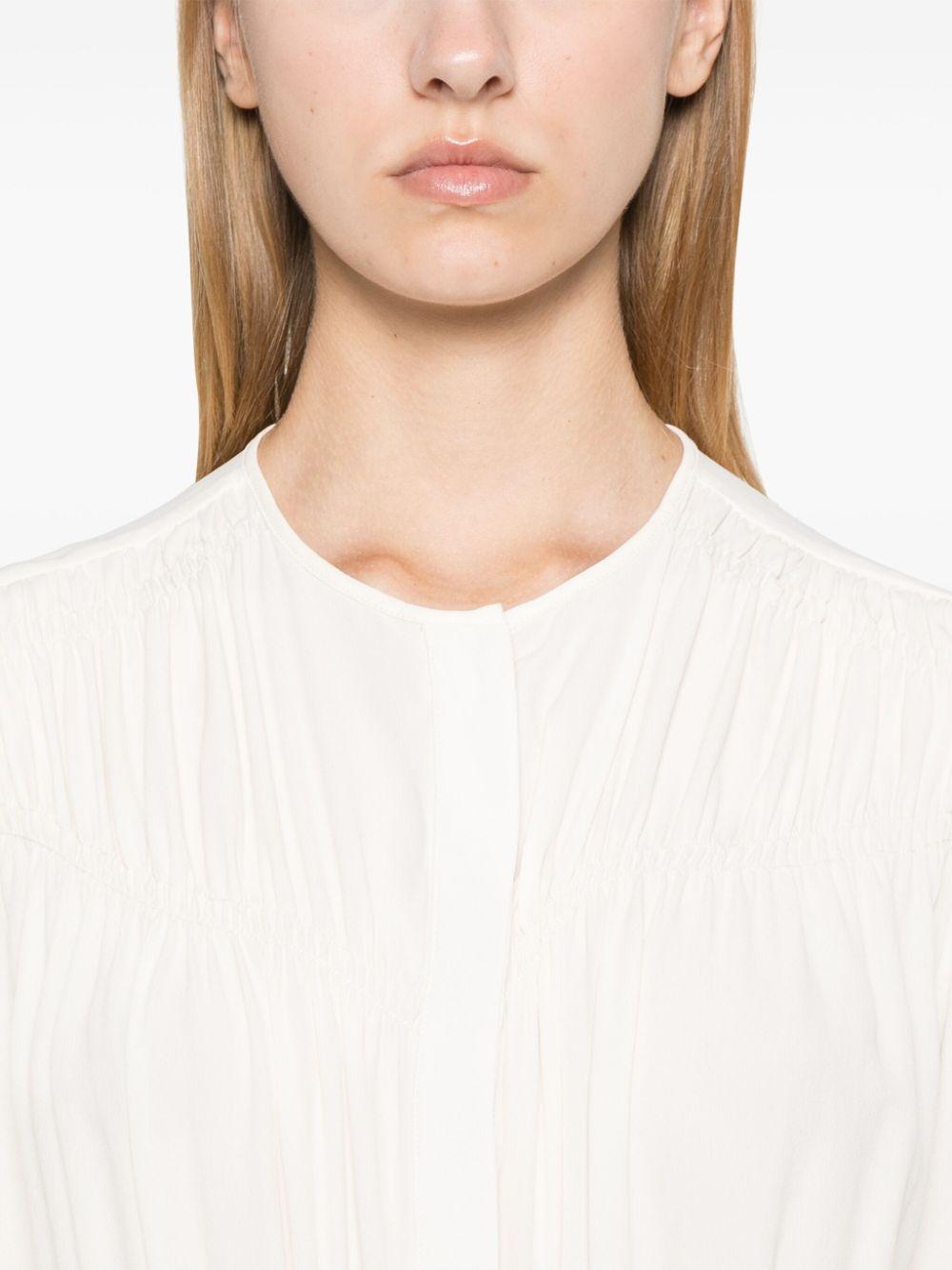 pleat-detail blouse 