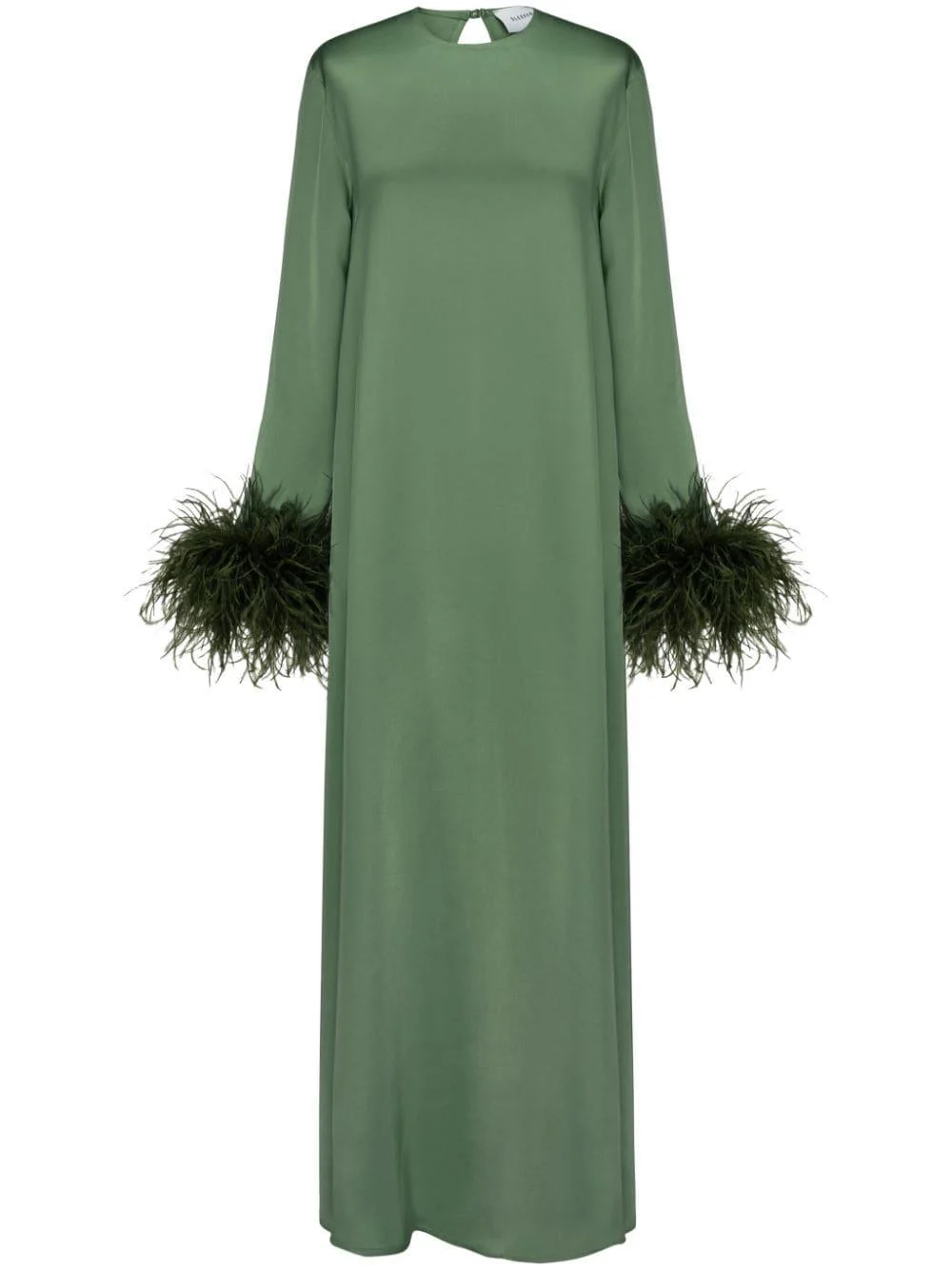 Suzi feather-detail maxi dress