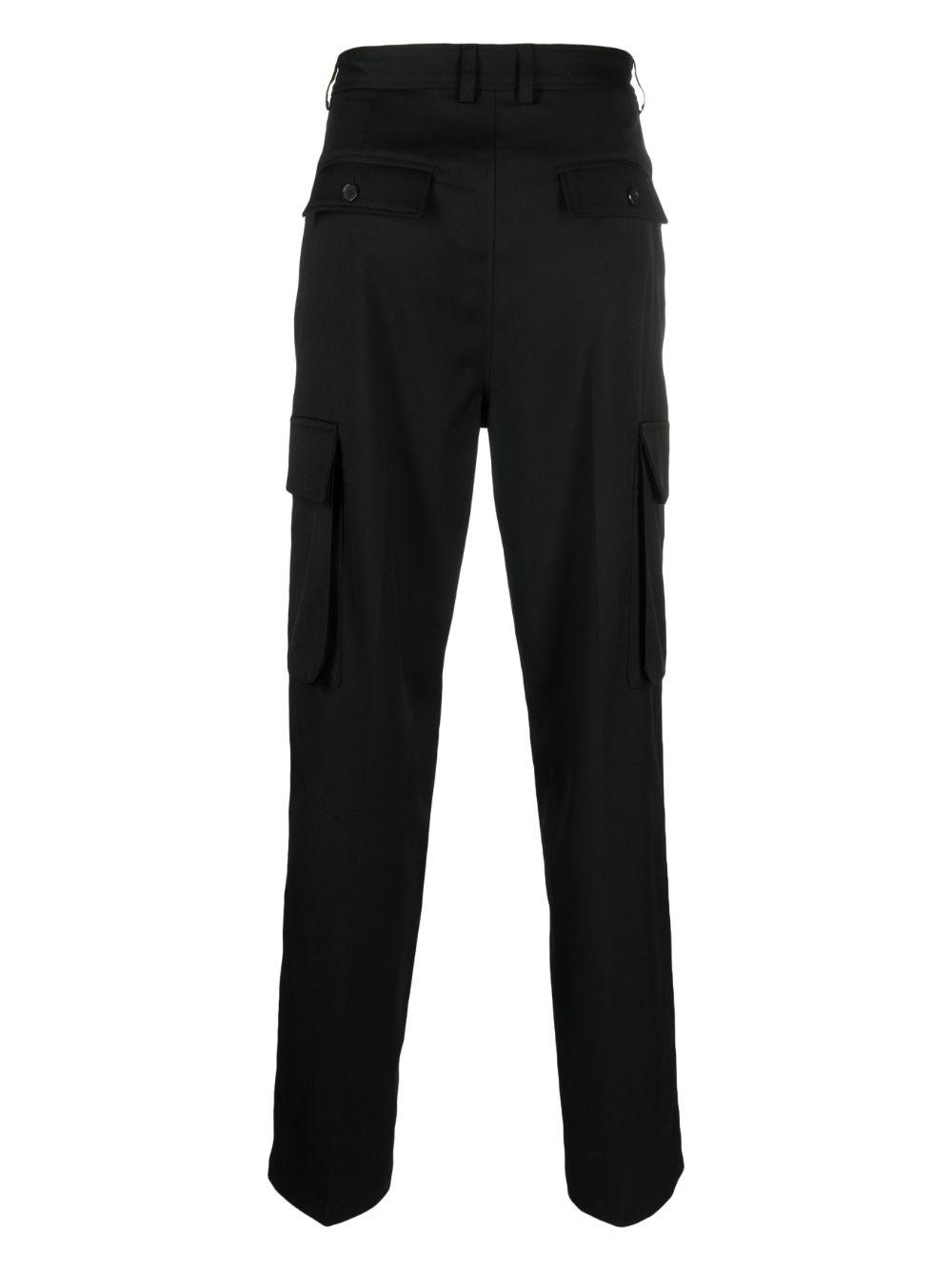 cargo-pocket wool trousers