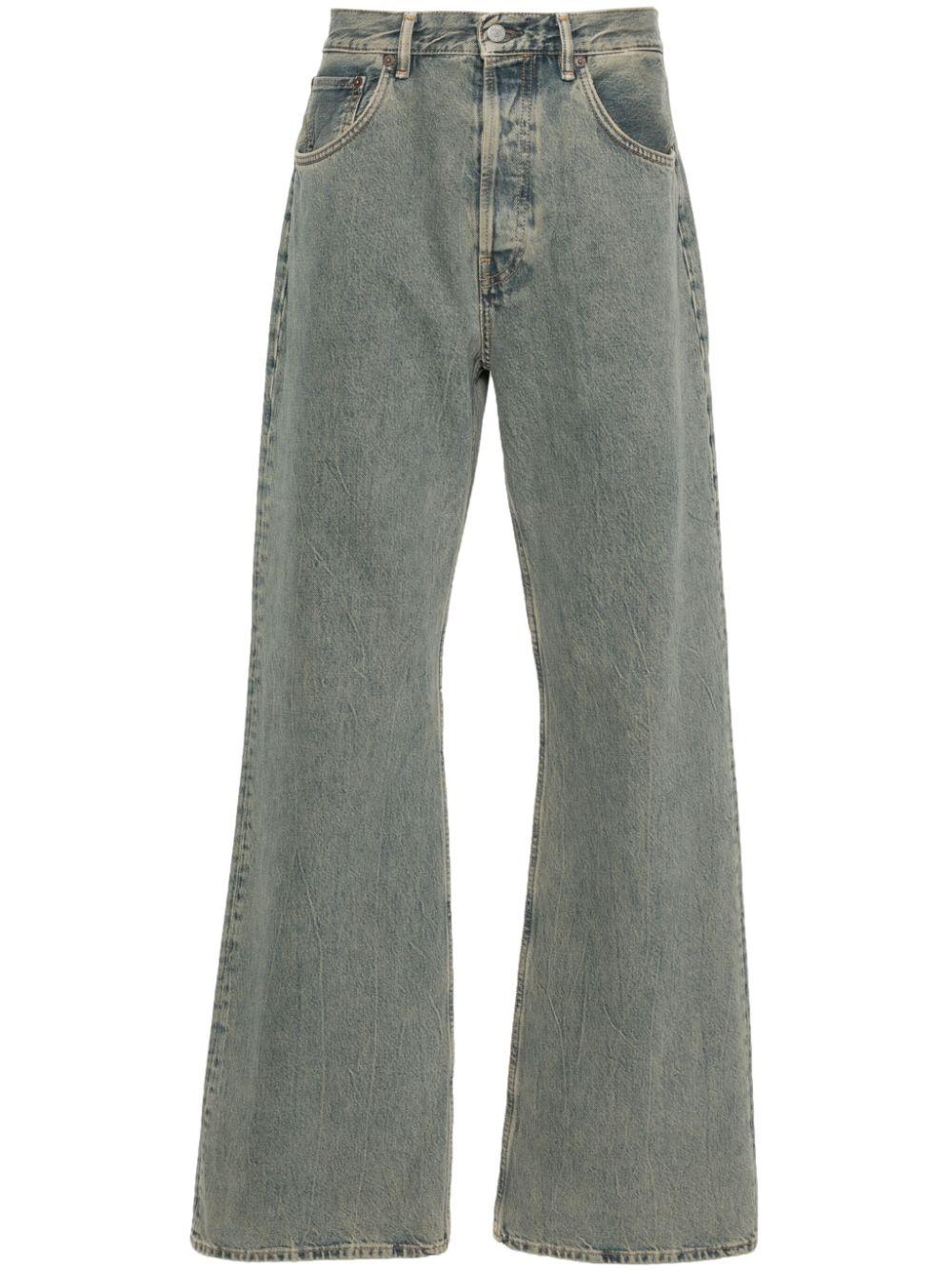 mid-rise wide-leg jeans