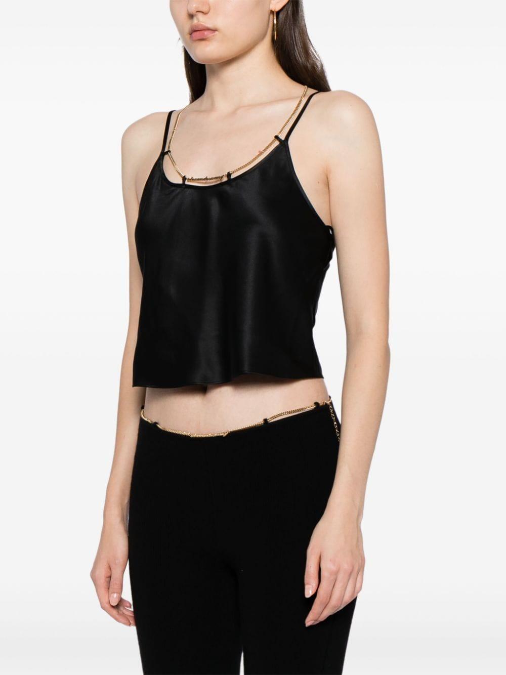 chain-link sleeveless top