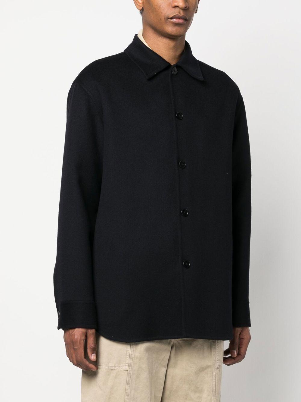 long-sleeve cashmere shirt jacket