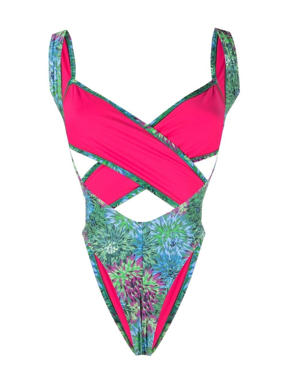 cross-strap one-piece