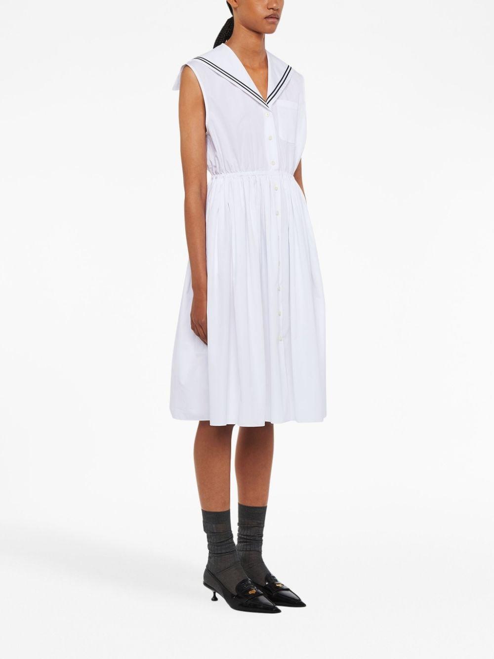 sailor poplin midi dress