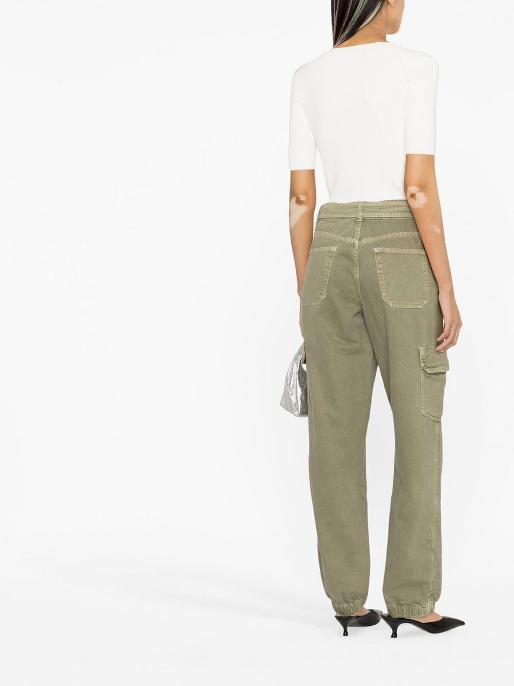 high-waisted cargo trousers