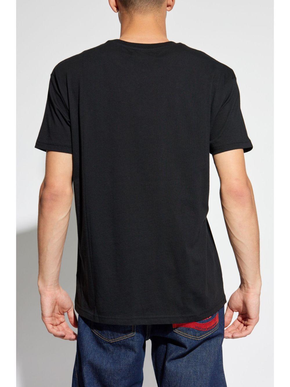 metal appliqué cotton t-shirt