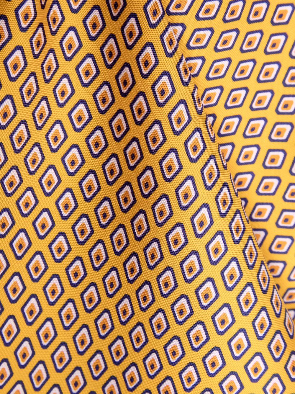 graphic-print silk pocket square 