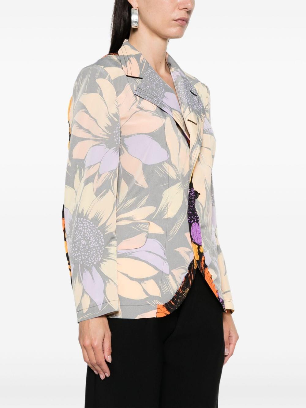 floral crepe blazer