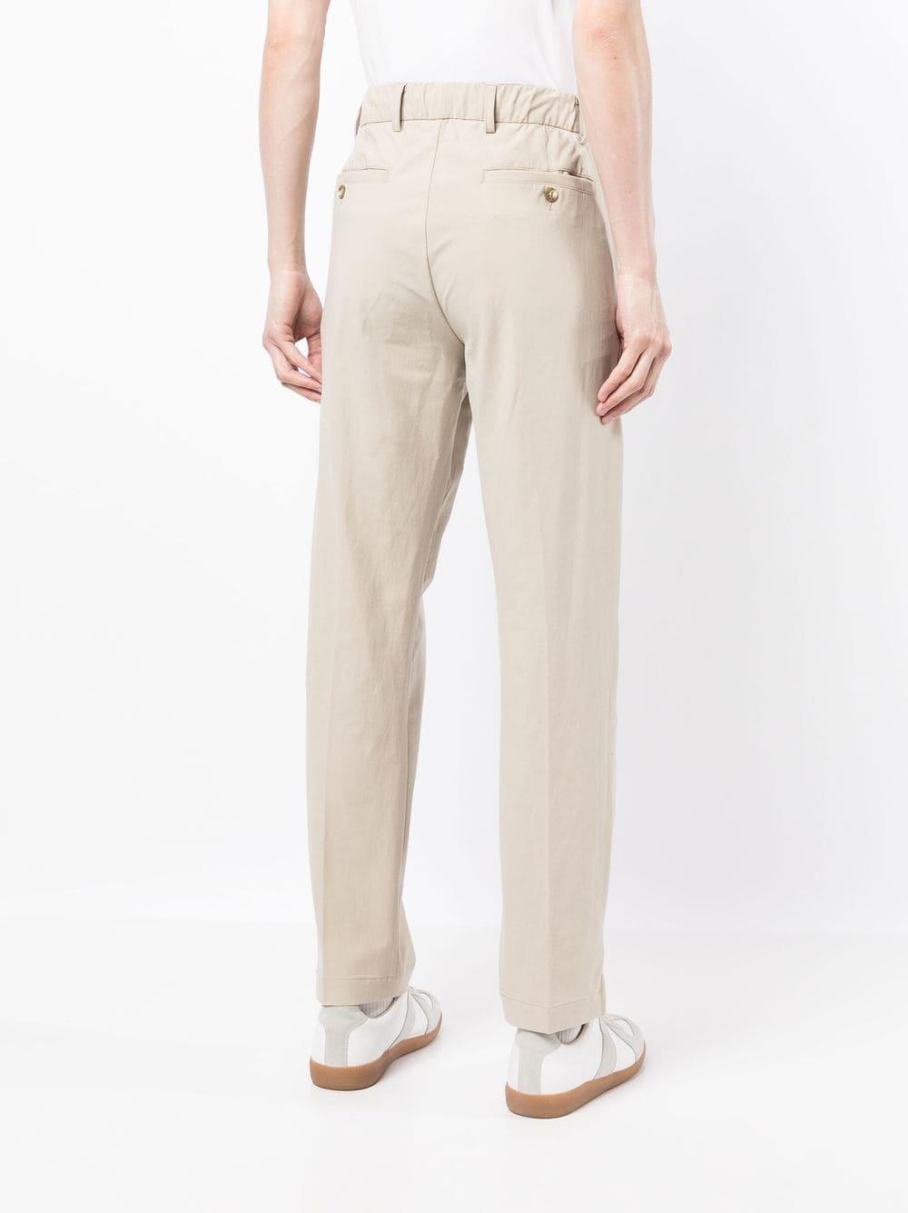 high-rise straight-leg trousers