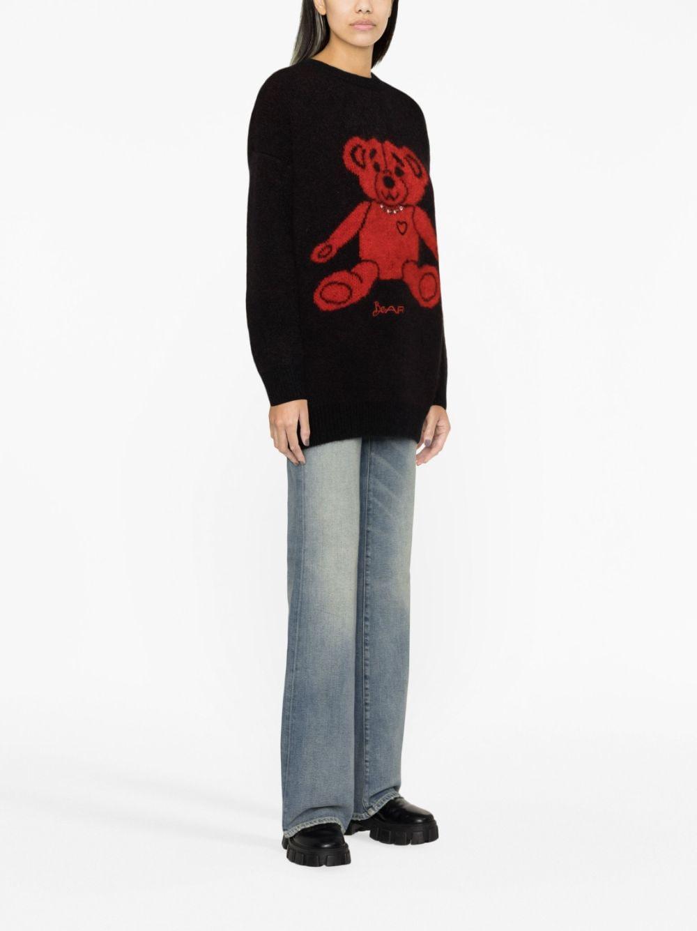 bear jacquard-knit jumper