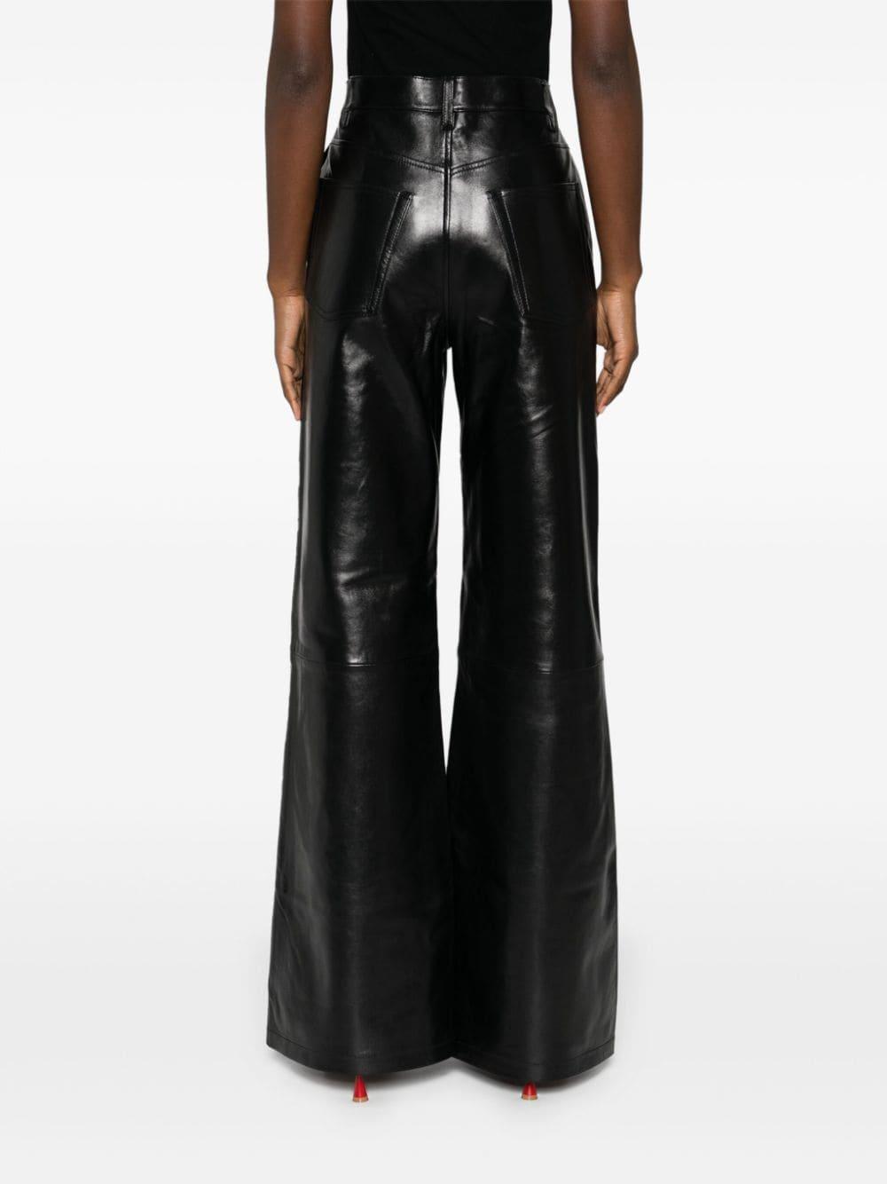 high-waist wide-leg trousers 