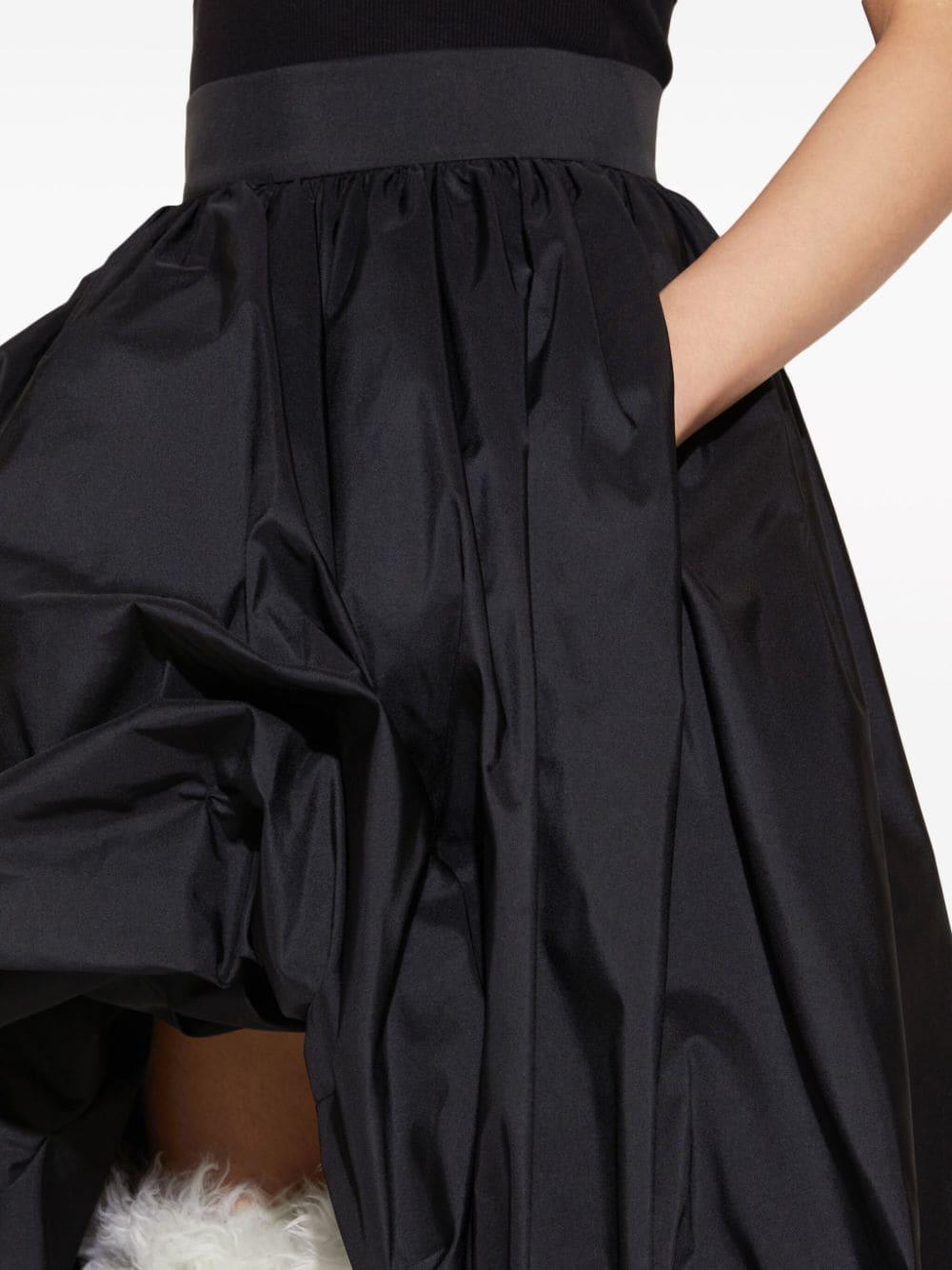 asymmetric taffeta full skirt