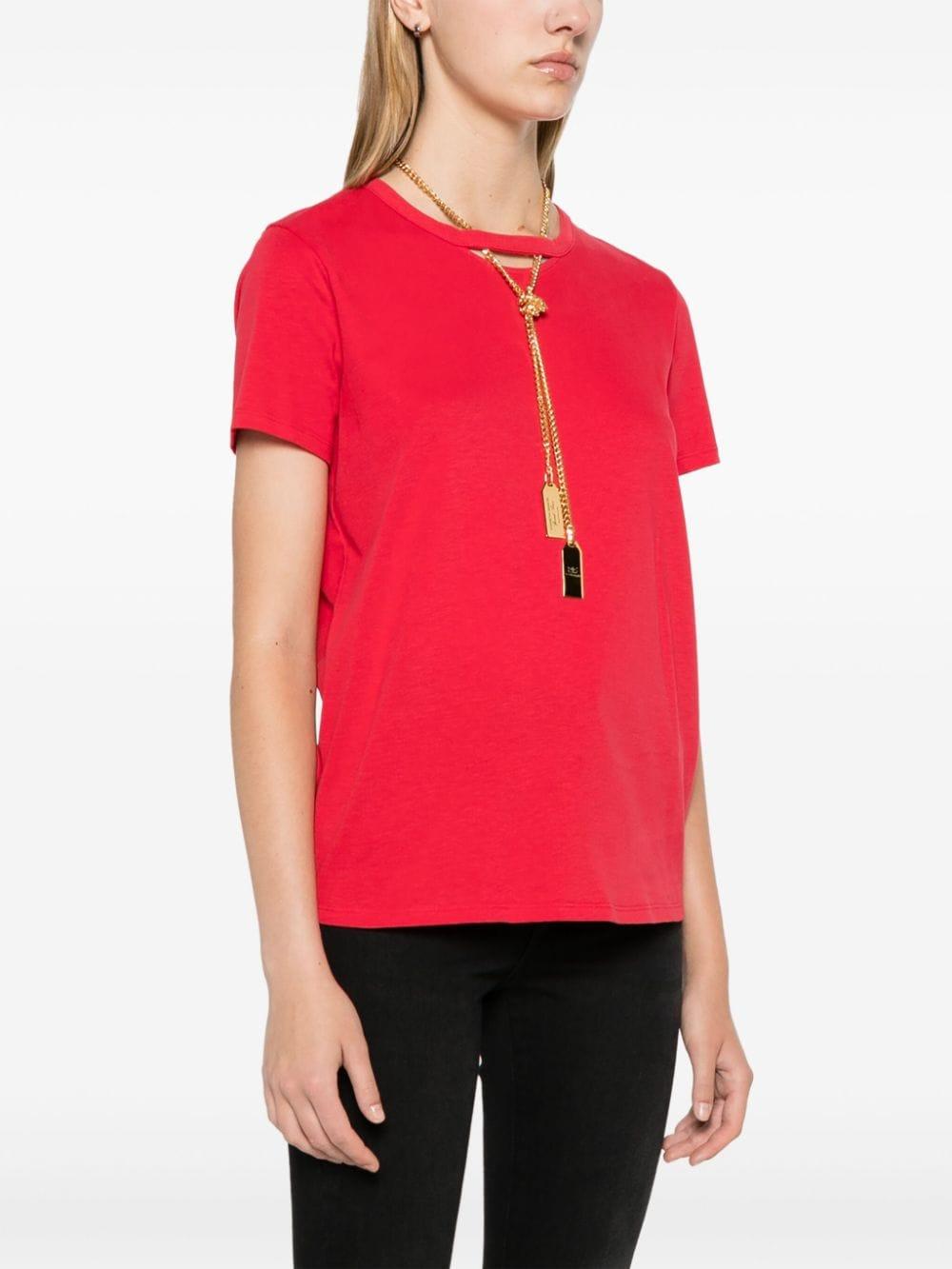 cut-out cotton T-shirt