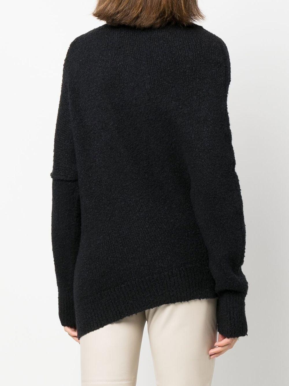 Fuzzy Boucle asymmetric sweater