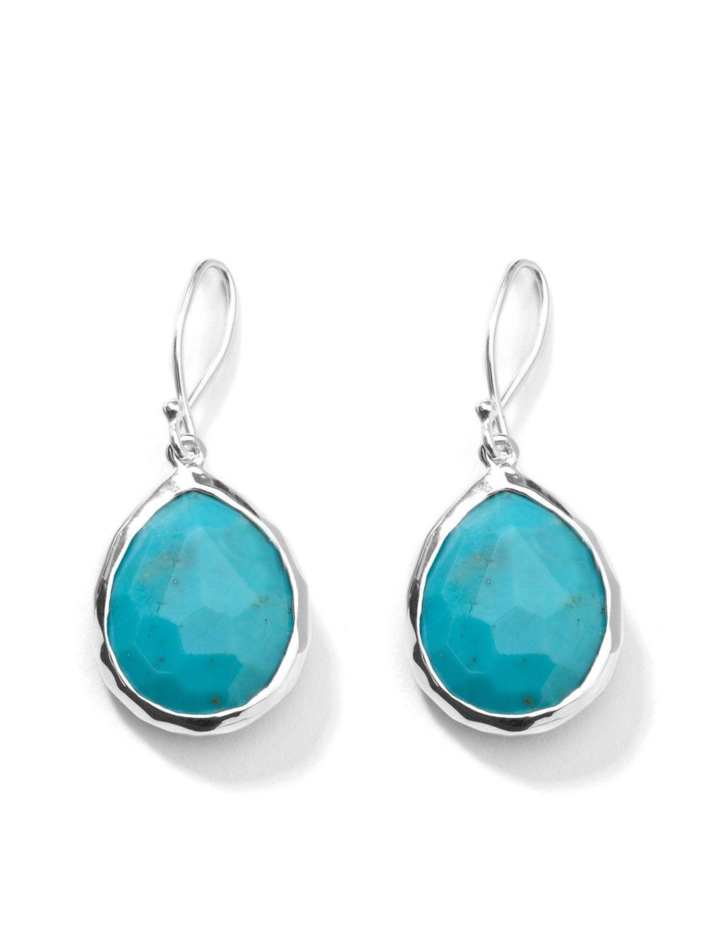 small Rock Candy Teardrop turquoise drop earrings